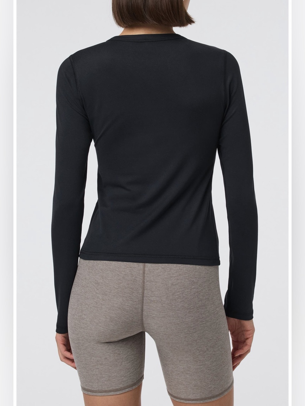 Vuori Long Sleeve Lux Crew Tee large black Athleisure athletic lightweight gym - Picture 2 of 7